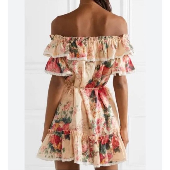 Zimmermann Laelia Frill Tier Short Dress Meadow Floral size 0 - Picture 12 of 14